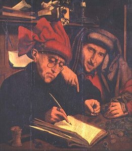Os Recolhedores de Impostos, após a pintura de Quentin Massys