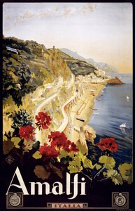 Amalfi Coast Travel Poster, c.1910 (litografia)