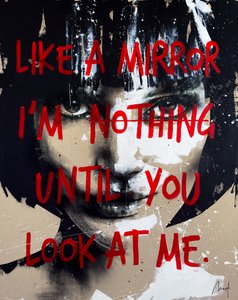 Like A Mirror, 2024 (acrílico e óleo sobre tela invertida)