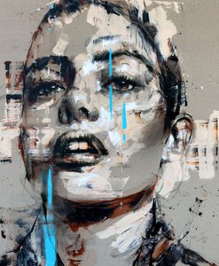 Materia No. 2, Série VIII, 2025 (acrílico e óleo sobre tela invertida) de Mario Henrique