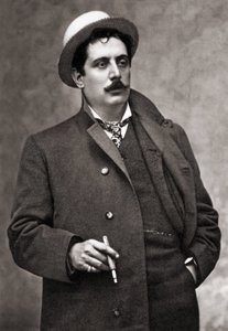Retrato do músico compositor Giacomo Puccini (1858-1924)