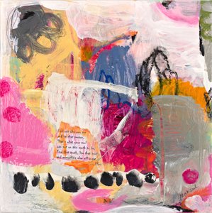 Colagem abstrata inspiradora de Marisol Evora