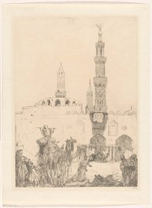 Mesquita Al-Azhar no Cairo de Marius Bauer (signed by artist)