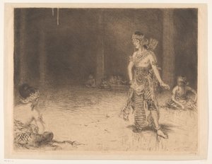 Wajang Wong (título original sobre o objecto)
Homenagem indiana por ocasião das Bodas de Prata de S.M. a Rainha (título original da série sobre o objecto) de Marius Bauer (signed by artist)