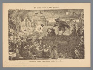 A última farsa em Oud-Hollandt (título sobre o objecto) de Marius Bauer