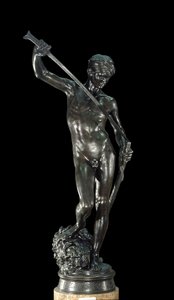 Escultura David Bronze de Antonin Mercia (1845-1916) Paris, Musee d