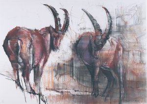 Não olhe para baixo (carvão e conte no papel) de Mark Adlington