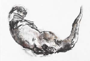 Secagem (carvão e conte no papel) de Mark Adlington