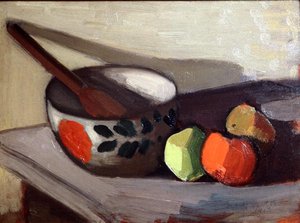Tigela, Colher e Maçãs de Mark Gertler