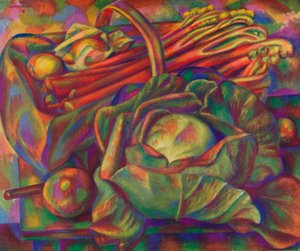 Couve e ruibarbo Savoy Green, 1929 1930 de Mark Gertler