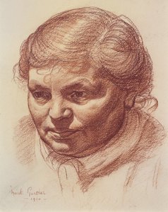 Chefe da mãe do artista, 1910 (otimista no papel) de Mark Gertler