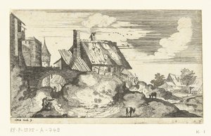 Paisagem com portão da cidade de Marten de Cock