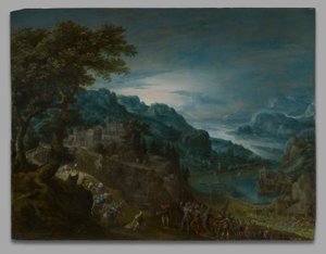 A Reconciliação de Jacob e Esaú de Marten van Valckenborch