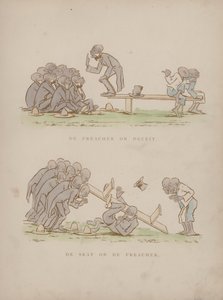 Página dos Humores de Cynicus (gravura colorida)