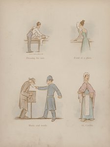 Página dos Humores de Cynicus (gravura colorida)