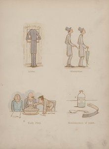 Página dos Humores de Cynicus (gravura colorida)