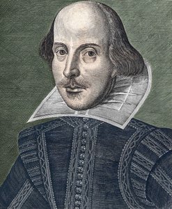 Retrato de William Shakespeare (1564 - 1616). de Martin Droeshout