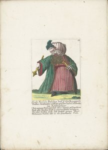 O Anão Hali Nasili Pasha, ca. 1710
Hali Nasili Pascha, deß Visir Knupperli Bruder, Statthalter auff der grossen Insul Schmeks im Arschipelago (título sobre o objecto)
Il Callotto resurcitato oder Neu eingerichtes Zwerchen Cabinet (título da série) de Martin Engelbrecht (attributed to)