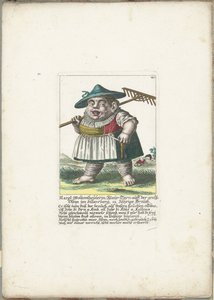 O anão Margl Woltzenthoulerin, ca. 1710
Margl Woltzenthoulerin, Mayr-Thirn auff der grossn Olbm im Zillersberg, 12. Jährige Brauth (título sobre o objecto)
Il Callotto resurcitato oder Neu eingerichtes Zwerchen Cabinet (título da série) de Martin Engelbrecht (attributed to)