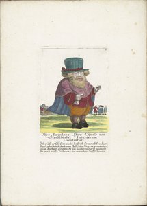 O dwerg Oswald van Stroblbardt, cerca de 1710 Sua Excelência Herr Oswald von Stroblbardt Injuriarum Licentiatus (título do objeto) Il Callotto resurcitato ou Armário Pequeno Recém Mobilado (título da série)