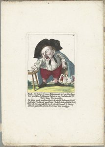 O dwerg Veith Schöberl von Gümpendriel, cerca de 1710 Veith Schöberl von Gümpendriel nascido, o grande Hollhippen Fabrica em Crabatendörffl, parente de Niderlag (título no objeto) Il Callotto resurcitato ou Armário Pequeno Recém Mobilado (série ti