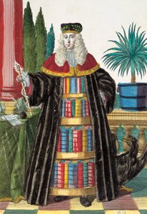 Doutor, gravura de Assemblage des nouveau manouvries habilles de Martin Engelbrecht (1684-1756), Alemanha de Martin Engelbrecht