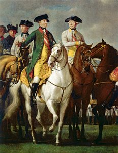 O imperador José II e os seus generais no acampamento militar ...