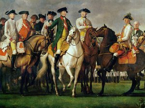 O imperador José II e os seus generais no acampamento militar ...