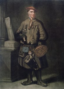 Carolus Linnaeus (1707-78) em seu vestido da Lapônia, gravado por Henry Kingsbury (fl.1775-98), publicado em 1805 de Martin Hoffman