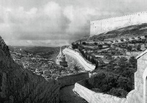 Cemitérios judeus perto do Muro de Jerusalém, 1937 de Martin Hurlimann