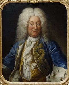 Le roi Frederic I de Suede - Retrato do Rei Frederick I da Suécia (1676-1751), de Mijtens (Meytens), Martin van, o Jovem (1695-1770). Óleo sobre tela de Martin II Mytens or Meytens