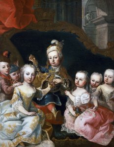 Retrato de José II quando criança com seus irmãos (Viena de Martin II Mytens or Meytens