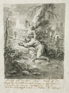 Cristo no Monte das Oliveiras, 1788. de Martin Johann Schmidt