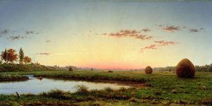 Montes de feno nos pântanos de Newburyport, 1862 de Martin Johnson Heade