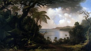 Jamaica, vista de Fern-Tree Walk, 1887 de Martin Johnson Heade