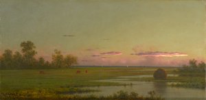 Sal Marsh em Southport, Connecticut, c.1862-1863 de Martin Johnson Heade