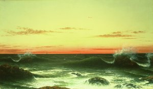 Paisagem: Sunset, 1861 de Martin Johnson Heade