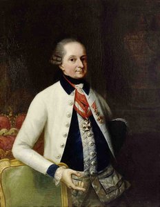Nikolaus I, príncipe Esterházy 1714-1790 no uniforme de seu Regimento de Infantaria Húngaro nº 33