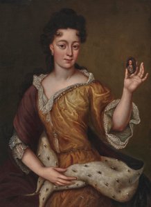 Retrato de Theresa Kunegunda Sobieska 1676-1730, Eleitora da Baviera, final do séc. de Martin Maingaud