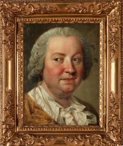 Auto-Retrato - Pintura de Martin van Meytens the Younger (1695-1770), óleo sobre tela, 36x26,5 cm - Auto-Retrato, Óleo sobre tela de Martin van Meytens the Younger - Colecção Privada