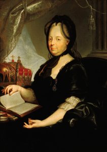 Retrato de Catarina II (1729-1796) em duil. Peinture de Martin van Meytens (1695-1770), huile sur toile, vers 1760 (81,9 x 113,7 cm). Art hollandais