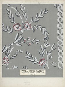 Parede decorada, c. 1938.