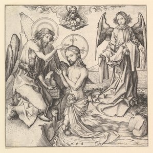 Batismo de Cristo, ca. 1470-1474. de Martin Schongauer