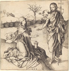 Cristo Aparecendo a Maria Madalena de Martin Schongauer