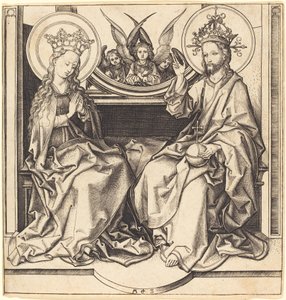 Cristo abençoando a Virgem de Martin Schongauer