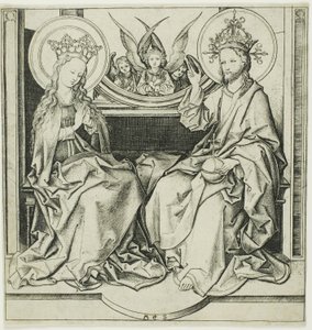 Cristo abençoando a Virgem de Martin Schongauer