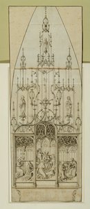 Desenho para um altar ... de Martin Schongauer