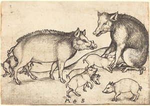 Família de porcos de Martin Schongauer