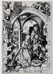 Desenho Nativista de Martin Schongauer (1450-1491) Paris do século XV. de Martin Schongauer