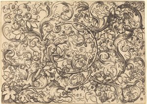 Ornamento com videira de lúpulo de Martin Schongauer